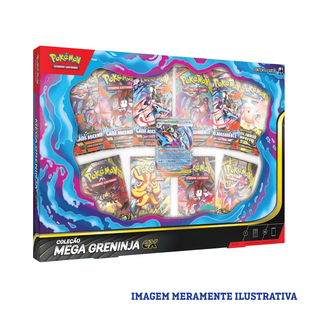Box Pokémon Coleção Mega Greninja EX