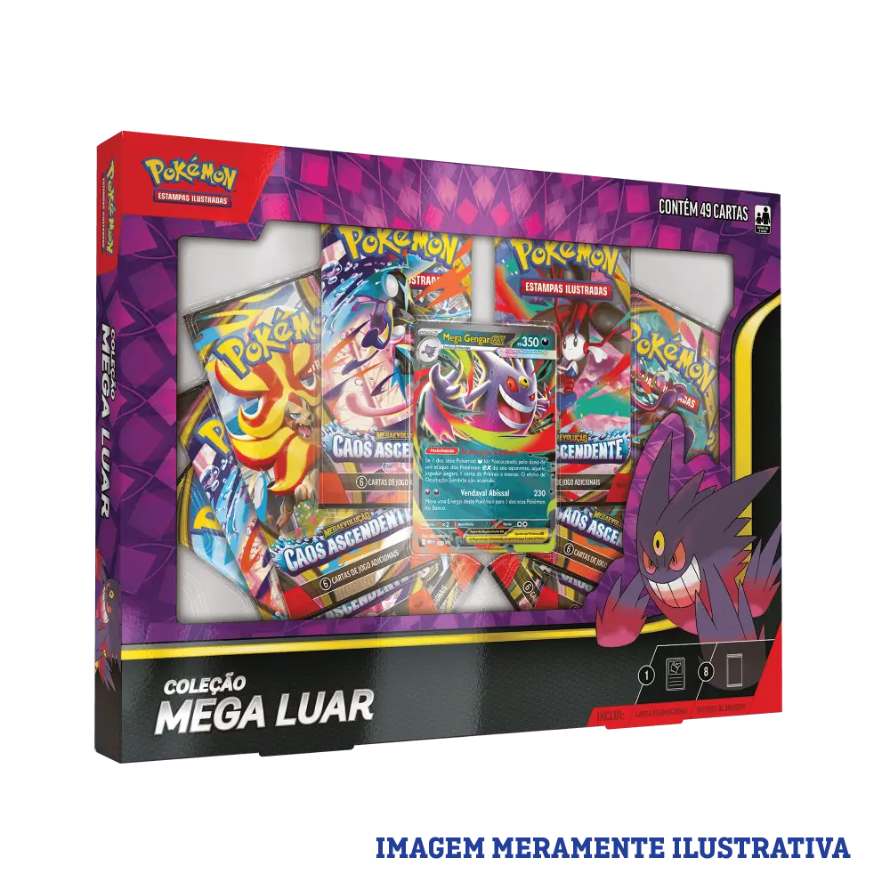 Box Pokémon Coleção Mega Luar Mega Gengar