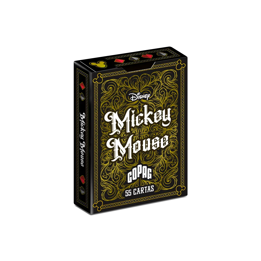 Baralho Mickey Preto E Dourado
