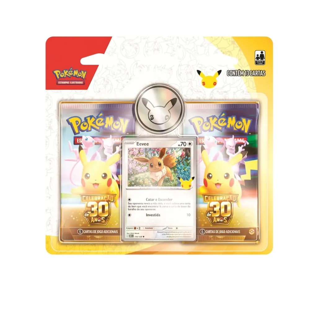 Pokémon - Blister Duplo - Especial 30 Anos - Surpresa