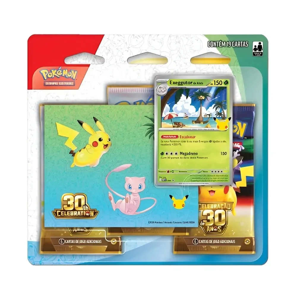 Pokémon - Blister Triplo - Exeggutor de Alola - Celebração de 30 Anos