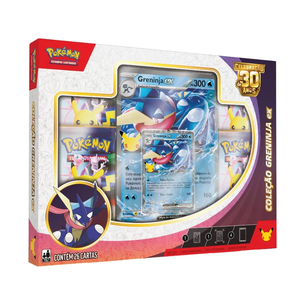 Pokémon - Celebração de 30 Anos- Box coleção Greninja Ex
