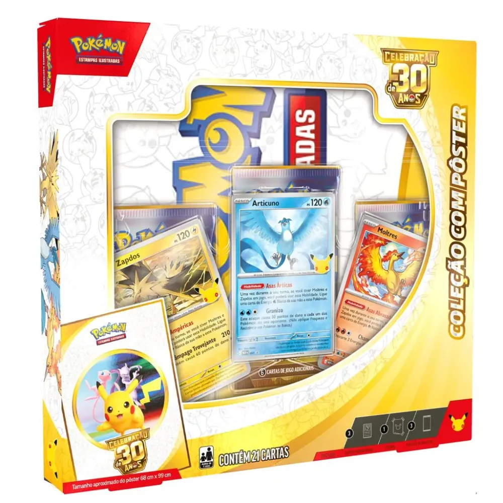 Box - Pokémon - Coleção Poster - 30 Anos